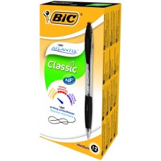 BIC pastapliiatsid Atlantis, must, 12-pakk
