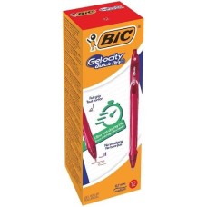 BIC geelpliiatsid Gelocity Quick Dry 0,7 mm, punane, 12-pakk BIC geelpliiatsid Gelocity Quick Dry 0,7 mm, punane, 12-pakk