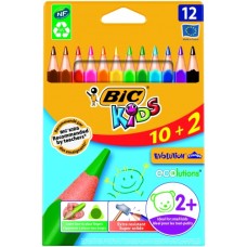 BIC värvipliiatsid Kids Evolution Triangle, 12 värvi BIC värvipliiatsid Kids Evolution Triangle, 12 värvi