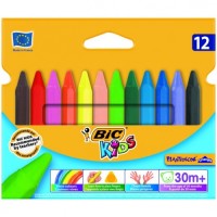BIC vahakriidid Kids Plastidecor Triangle, 12 värvi BIC vahakriidid Kids Plastidecor Triangle, 12 värvi