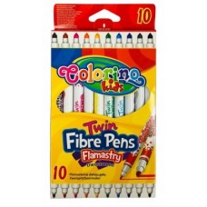 Colorino Kids viltpliiatsid Flamastry Twin, 10 värvi Colorino Kids viltpliiatsid Flamastry Twin, 10 värvi