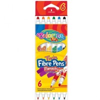 Colorino Kids viltpliiatsid Flamastry Twin, 6 värvi