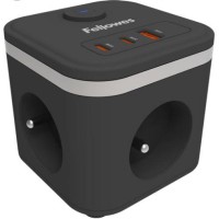 FELLOWES Ampra Power Cube, tüüp F, must FELLOWES Ampra Power Cube, tüüp F, must