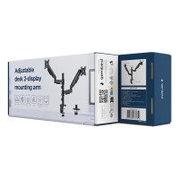 GEMBIRD reguleeritav lauakinnitus kahele ekraanile MA-DA2P-02
