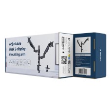 GEMBIRD reguleeritav lauakinnitus kahele ekraanile MA-DA2P-02