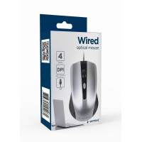 GEMBIRD juhtmega optiline hiir, USB, must/hõbe GEMBIRD juhtmega optiline hiir, USB, must/hõbe