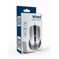 GEMBIRD juhtmega optiline hiir, USB, must/hõbe GEMBIRD juhtmega optiline hiir, USB, must/hõbe