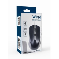 GEMBIRD juhtmega optiline hiir, USB, hall/must GEMBIRD juhtmega optiline hiir, USB, hall/must