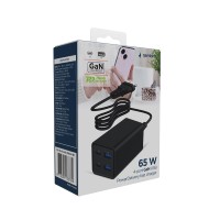 GEMBIRD laadija 4-port GaN USB 65W GEMBIRD laadija 4-port GaN USB 65W