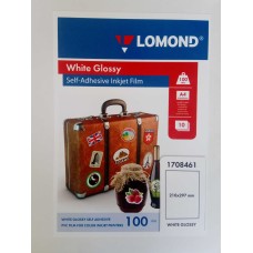 Kile LOMOND, tindiprint, valge läikiv, liimuv, A4, 10 lehte