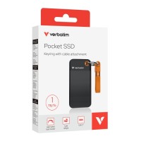 VERBATIM Pocket SSD 1 TB, must/oranž VERBATIM Pocket SSD 1 TB, must/oranž