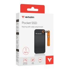 VERBATIM Pocket SSD 1 TB, must/oranž