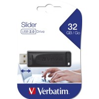VERBATIM Slider USB mälupulk 32GB must VERBATIM Slider USB mälupulk 32GB must
