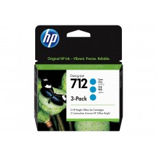 HP 712 sinine tint 3-pakk 3ED77A